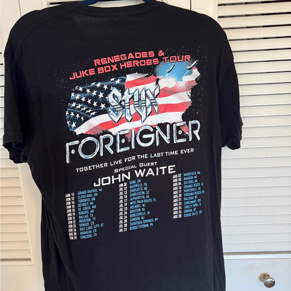 Foreigner Black Graphic T-Shirt - Picture 3 of 3
